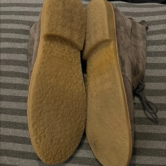 Jack & Jones Men's Grey Leopard Print Suede Chukka Boots - Casual Lace-Up - Picture 2 of 3